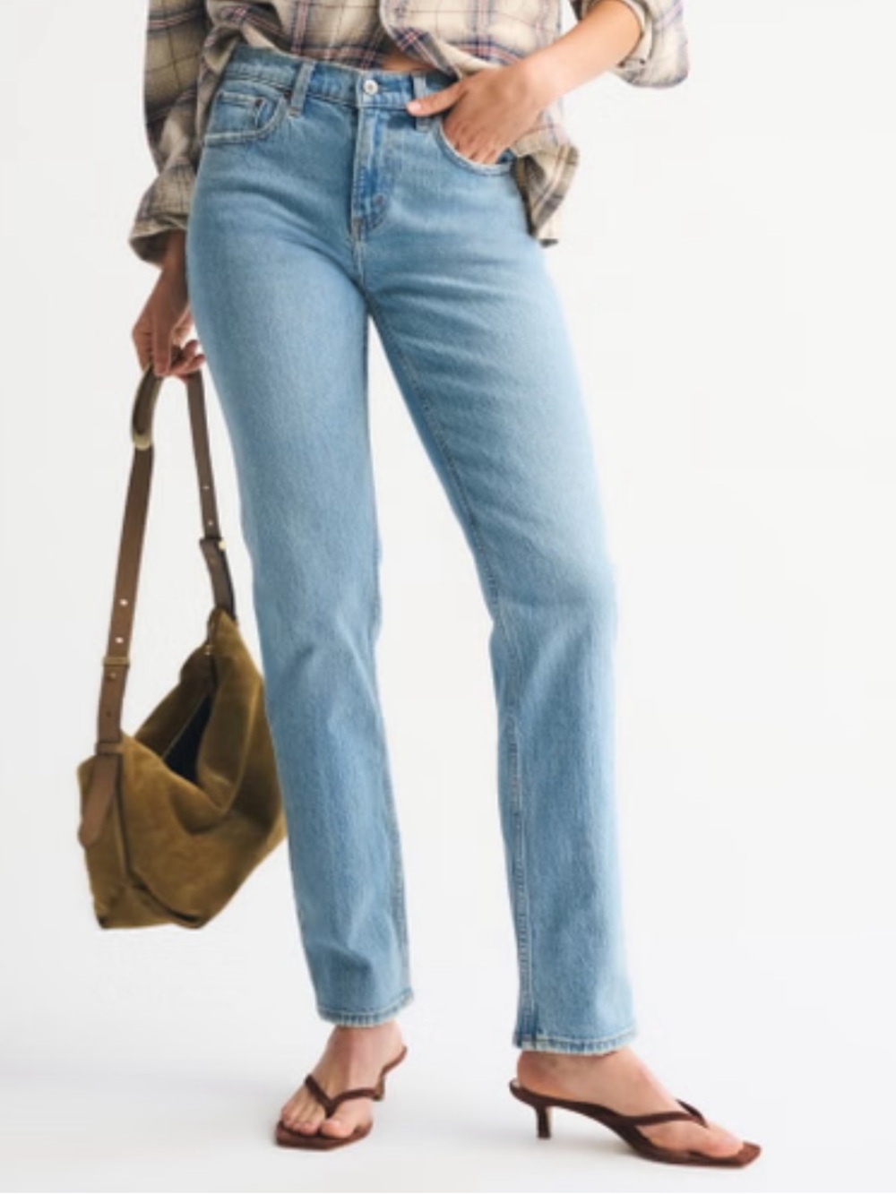 Abercrombie & Fitch Light Blue Straight-Leg Jeans